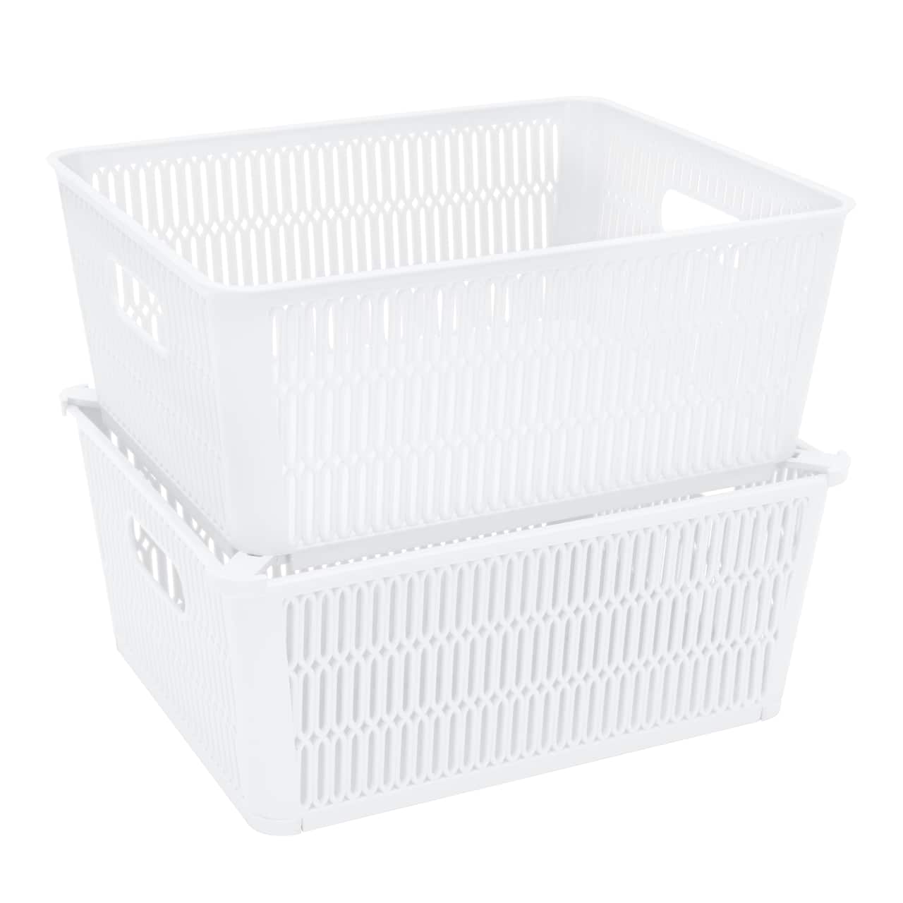Simplify Slide Stack It Storage Tote Baskets, 2ct.
